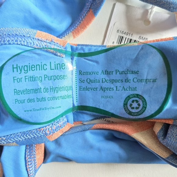 New Vitamin A California High Leg Summer Metallic Stripe Bikini Bottoms Medium - Picture 8 of 8